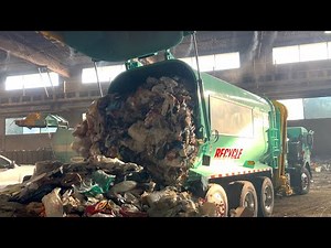 Electric Amrep ASL Garbage Truck Dumping Its First Load Ever