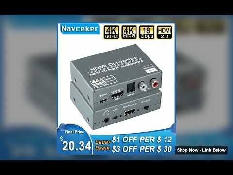 Navceker HDMI 20 Audio Extractor HDMI to RCA 4K 60Hz YUV444 HDR HDMI Audio Converter Adapter 4K HDMI