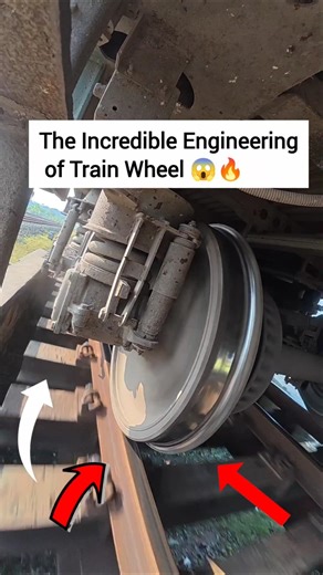 The Incredible Engineering of Train Wheels😱🔥 #railtrack #trainwheel #speed #motion #dynamic #physics