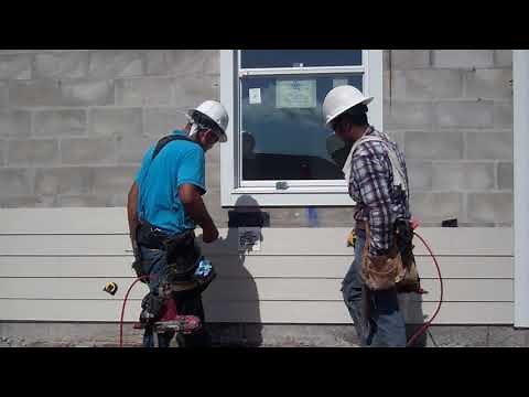 Fiber Cement Siding to Block with Aerosmith 5323HPG pins