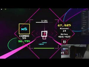I use my mouse with 2 fingers to aim in rhythm games