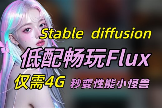 【SD教程】仅需4G显存即可畅玩最强Flux大模型，封神级WebUI用Flux模型极速出图！全网最强的Flux使用教程，低配电脑也能轻松出图！（附资料）