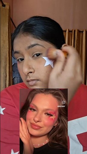 Easy Star Sticker Makeup ✨ #shorts #starmakeup #makeuphacks #beauty #glowup