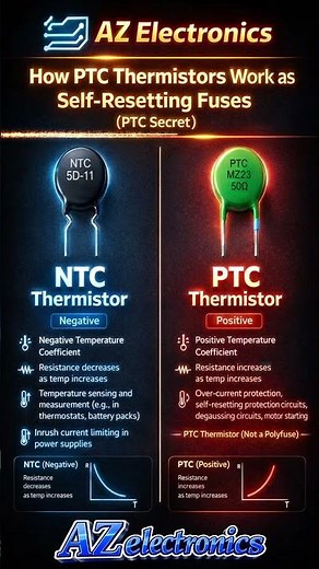 PTC Thermistor Secret! How PTC Thermistors Work as Self-Resetting Fuses