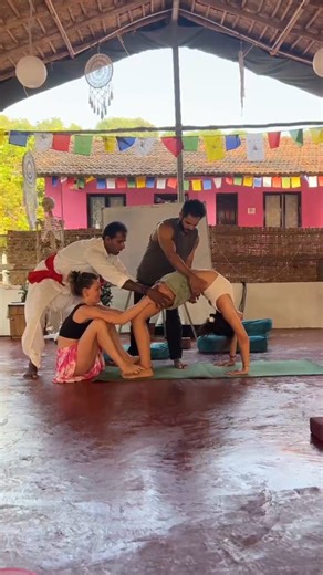 Backbends: where the heart opens, the spine curves, and the mind briefly forgets its problems 😌 Some days it feels effortless, some days it feels like “who asked you to bend like this?” But every day, it teaches the same lesson— breathe, trust, and don’t take yourself too seriously. Practicing heart-openers by the sea, ending the year with strength, softness, and a smile in the stretch. . . . . #GoaYogashala #BackbendLove #backbend #yogacommunity #yogareels | Goa Yogashala