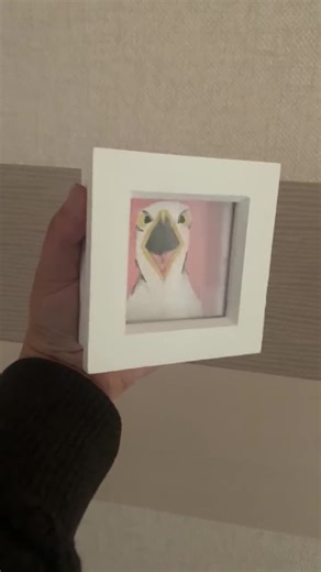 Angry Seagull -original Artwork 7cmx7cm - Etsy