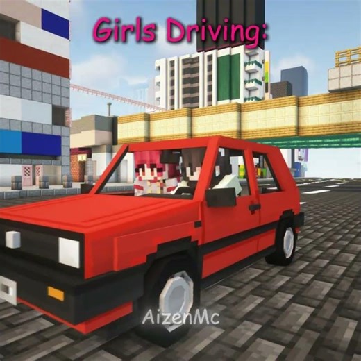 Girls Driving vs Boys Driving 💀#minecraft #minecraftanimation