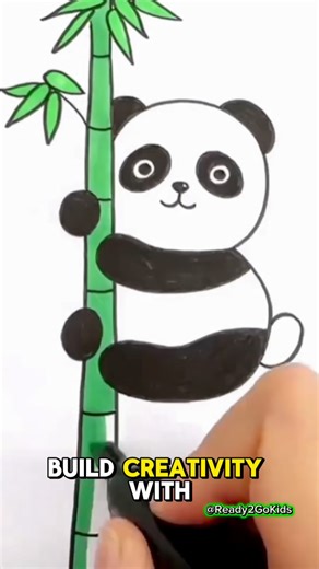 Ready2GoKids on Instagram: "Need a screen-free activity to keep your child busy and happy? This easy panda drawing for kids is simple, calming, and perfect for creative quiet time 🐼🎨 Just paper, markers, and a few easy steps. No rules — just imagination, focus, and fun together. 🤍 Save for later 🤍 Share with a mom friend 🤍 Tag me if your child draws a panda!"
