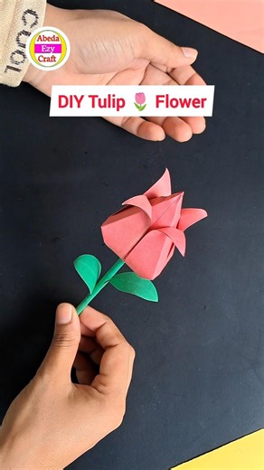 Paper Tulip Flower | Lotus Flower | DIY Tulip Flower #shorts​ #tulip #diy #craft #art