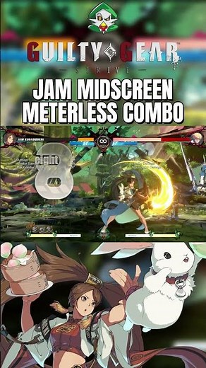 Jam Midscreen Meterless Combo | GGST Gameplay #ggst #guiltygearstrive #combo #jam #fgc #foryou