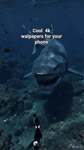 4k wallpapers for your phone, shark-themed
