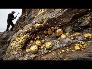 Wow So Lucky Day! Digging for GOLD NUGGETS worth Million Dollar in an ILLEGAL ground sluice!