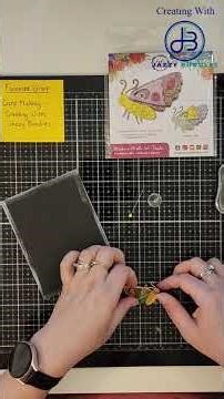 Make Your Projects POP! ✨ Easy Silver Shimmer Card Hack! 🦋