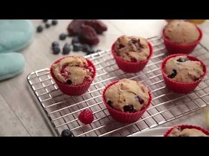 How to Make Blueberry-Raspberry Aquafaba Vegan Muffins | Forks Over Knives