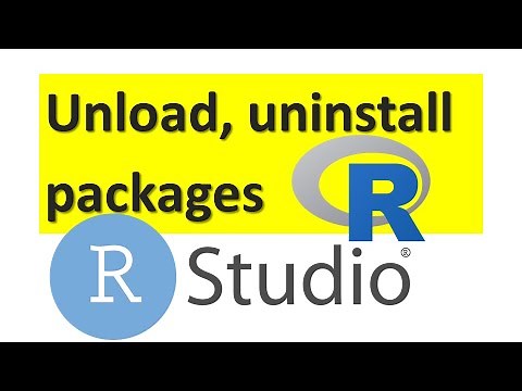 How to unload or uninstall a package in R or RStudio