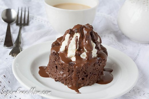 1 Minute Sugar-Free Chocolate Mug Cake {Low Carb, Keto, Dairy Free & Gluten Free} - Sugar-Free Mom