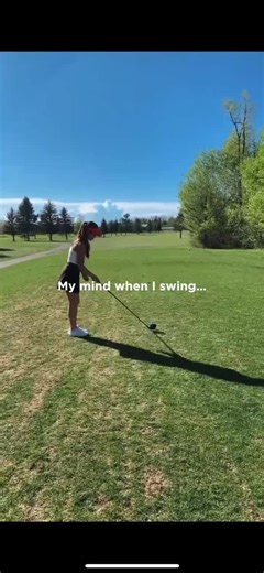 🏌️‍♀️Swing thoughts are almost non-existent when I hit the ball.🏌️ …but some of you are probably thinking… shouldn’t you be thinking about your swing? Not exactly. The countless hours of practice on the range is to create muscle memory for my swing. When it comes time to hit the ball on the course, I do little to no thinking of my swing mechanics. Never underestimate a solid pre-shot routine for a quiet mind. Here are some elements of my routine: ▫️Visualizing my shot trajectory and landing sp