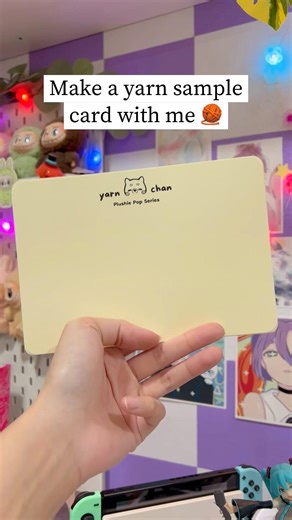 Make a sample card for my yarn brand 🧶☺️✨