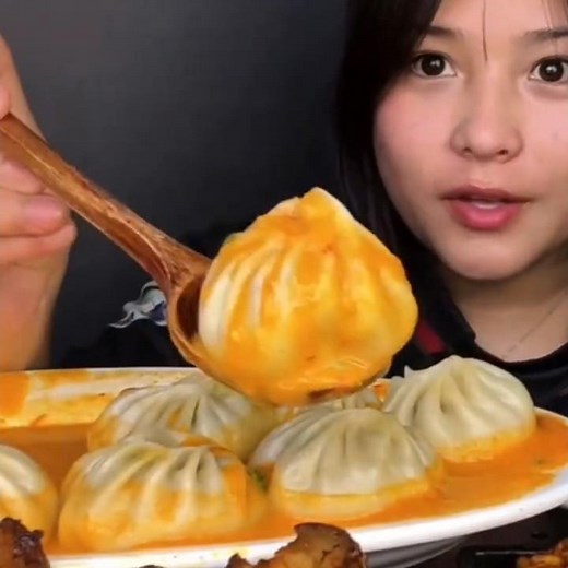 🥟 EATING: MOMO EATING CHALLENGE #momo #panipuri #eatingsounds #mukbang #asmr #fyp