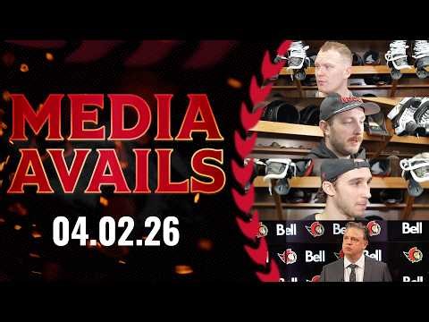 Dylan Cozens, Brady Tkachuk, Linus Ullmark, Travis Green Postgame Media vs BUF