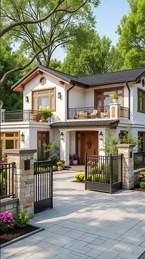 Elegant Sharp-Roof Two-Story House | Beautiful Contemporary Design #modelbuilding #architecture