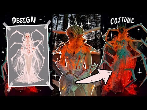 Designing & making a GHOST SPIDER QUEEN costume 🕷👻😈
