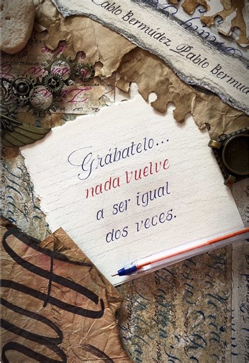 Grábatelo… nada vuelve a ser igual dos veces #p#pablobermudezp#poemaa#amorn#notasescritasc#cancionesdelayerLa letra más bonita del mundo
