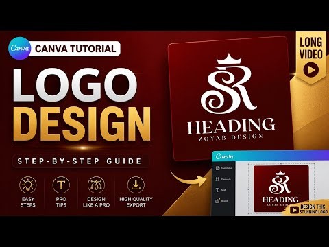 How to Design a Professional Logo in Canva | Step-by-Step Canva Logo Tutorial | zoyab design