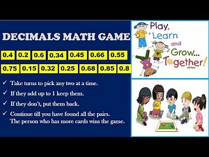 DECIMALS GAME | Game that develops Concentration, Memory, Addition and Matching skills| class 4 to 7