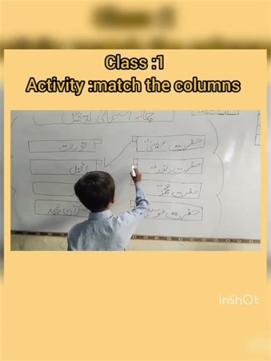 Match the Column Activity | Class 1 Fun Learning at Pearl High School