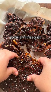 Pretzel Christmas Crack aka Pretzel Toffee Bark! Comment “Recipe” and I will send this easy recipe directly to you! You can also find it here: https://spinachandbacon.com/2025/11/30/pretzel-christmas-crack/ This delicious and chocolatey pretzel Christmas crack takes about 20 minutes to make and is such a fun treat to make around the holidays. It is the perfect sweet and salty treat! If you like chocolate and toffee or chocolate covered pretzels, this holiday dessert is for you! #christmascrack #