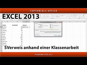 SVERWEIS anhand einer Klassenarbeit (Excel)