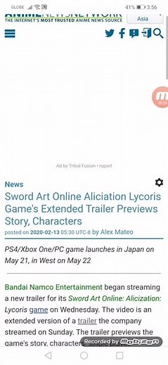 Sword Art Online: Alicization: Lycoris Game's Extended Trailer Previews Story, Characters
