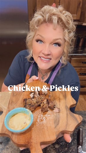 Full recipe in the caption 👇🏻 So easy and SO tasty😋 6-8 boneless skinless chicken thighs 1 pk ranch seasoning mix 1 jar sliced DILL pickles, I prefer boars head Salt and pepper to taste Kenders buttery steak seasoning Ranch dressing Honey mustard barbecue sauce Dump your chicken thighs, ranch and pickle juice in a gallon size Ziploc baggie. Squish it around and mix it up, then stick it in the fridge for 2 to 4 hours to marinade. Take chicken thighs out and season with kinder seasoning, salt, 
