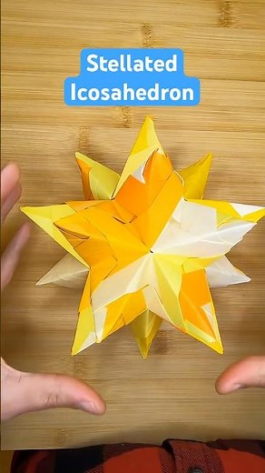 Stellated Icosahedron - 30 Units #origami #timelapse