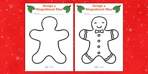 Gingerbread Man Colouring Sheets