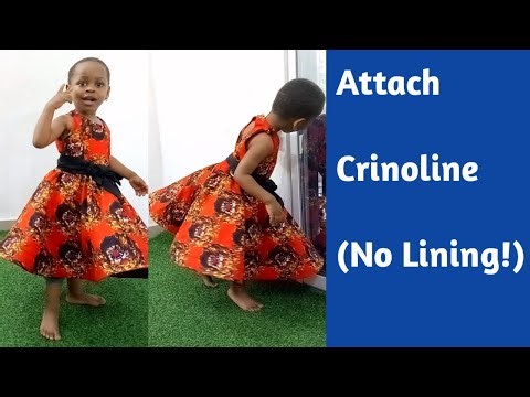 Crinoline on Flare Gown How to Attach It Without Lining.