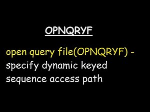 open query file(OPNQRYF) - specify dynamic keyed sequence access path