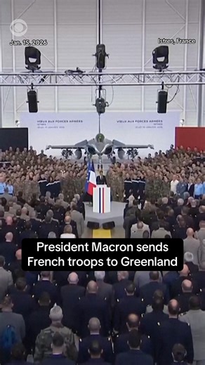 French President Emmanuel Macron spoke to members of the French Armed Forces in Istres, France on Thursday. Macron said the first group of French military members were heading to Greenland in an exercise organized by Denmark and Greenland, joining other NATO nations in a show a support to Copenhagen and Nuuk. This comes after a Danish and Greenlandic delegation visited Washington on Wednesday to meet with top U.S. officials regarding President Trump's interest in acquiring Greenland. | CBS News
