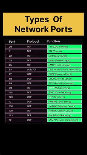 Arun Singh Pundir | DeCodeDev.in on Instagram: "Types of Network Port🧑‍💻 Follow @de.code.dev for more @de.code.dev . . Learn Coding Frontend development, web development, HTML, CSS, JavaScript, React, Python webdev frontenddev learntocode javascript reactjs codinglife"