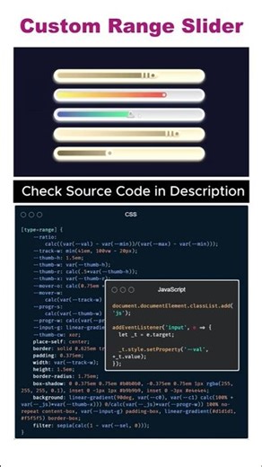 🔥 Custom Range Slider Using HTML, CSS & JavaScript #coding