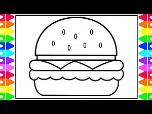 How to Draw FOOD Easy for Kids 🍔🥪🍭🍉 FOOD Drawings Easy | YUMMY Food Coloring Pages for Kids