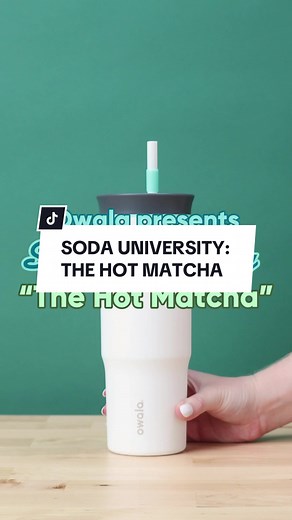 Another Soda University, but this time in the 24oz Tumbler! Since fall is in full swing, we had to make a hot drink—The Matcha Latte. 🍵 #owala #owalatumbler #drinktok