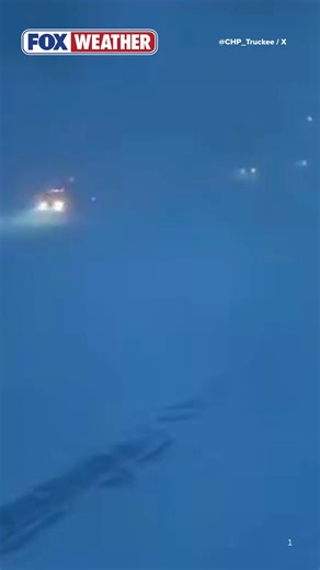 TRAVEL AT RISK🚘❄️: Eastbound Interstate 80 near Castle Peak in Nevada County, California, was almost completely covered with snow this morning and the California Highway Patrol is enforcing chain control in parts of the state as massive snowfall is expected to continue in the Sierra Nevada. #california #snow #travel #FoxWeather | FOX Weather