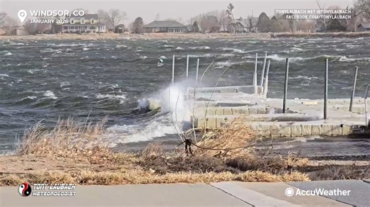 Its been a windy last 36 hours here in northern Colorado. This was what Windsor Lake up in Windsor looked like as winds gusted over 60mph. When you get winds that high, you get whitecaps! | Meteorologist Tony Laubach