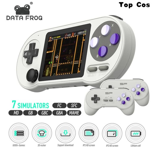 Hot DATA FROG SF2000 Portable Handheld Game Console 3 Inch IPS R Game Consoles Built-In 6000 Games R Video Games For Kids | Lazada.co.th