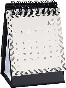 Mini Desk Calendar, October 2022 - December 2023 Standing Desk Calendar, Small Desk Calendar, Desktop Standing Flip Monthly Calendar for School Home Office, Black