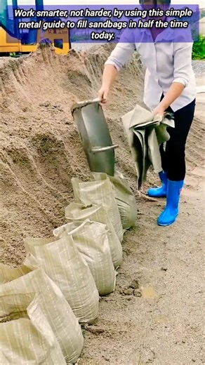 Work Smarter Not Harder Filling Heavy Sandbags Fast