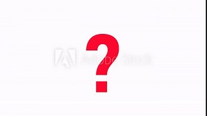 Red question mark. concept of getting ideas or answers with light bulb sign 4k animation alpha channel