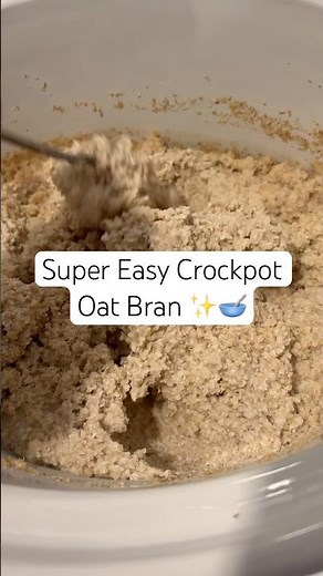 Super Easy Crockpot Oat Bran | Fit Family Meal Prep | Cozy & Filling✨🥣🤍